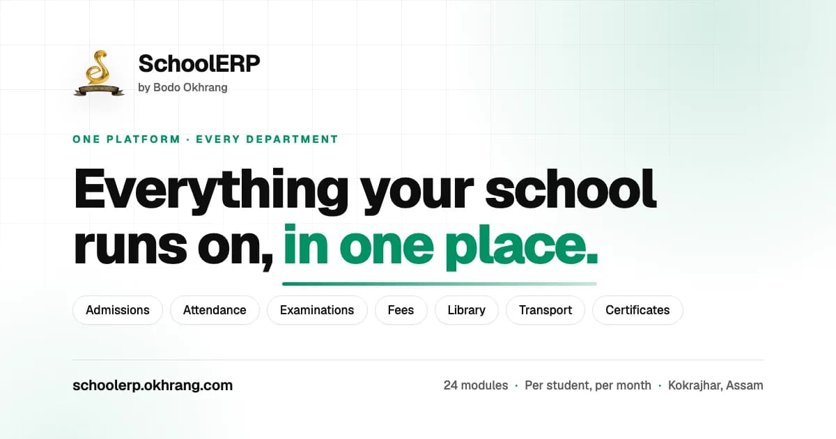 SchoolERP by Bodo Okhrang — School management